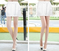 女士防走光100%桑蚕丝素绉缎真丝衬裙半身裙打底裙35CM短裙睡裙