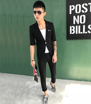2020 new suit male British ankle-length pants Korean slim casual handsome male hair stylist nightclub suit suit suit