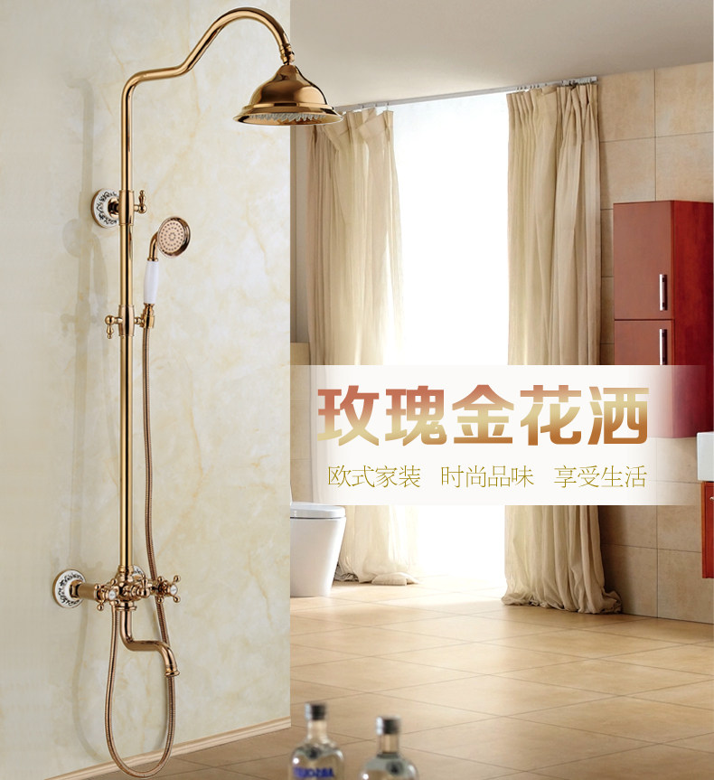 xogolo欧式全铜淋浴花洒18025