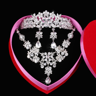 yimeng xianni 2020 new jewelry korean style bright bride wedding nelace crown wedding dress wild new products