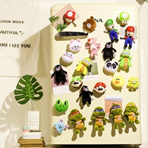 Japanese cartoon animation plush toy refrigerator stickers Kumamoto Bear refrigerator anti-collision magnetic stickers decorative creative pendant