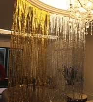 Birthday party dress-up supplies Sparkling rain curtain balloon year-old hundred days background decoration wedding room tassel 2 meters
