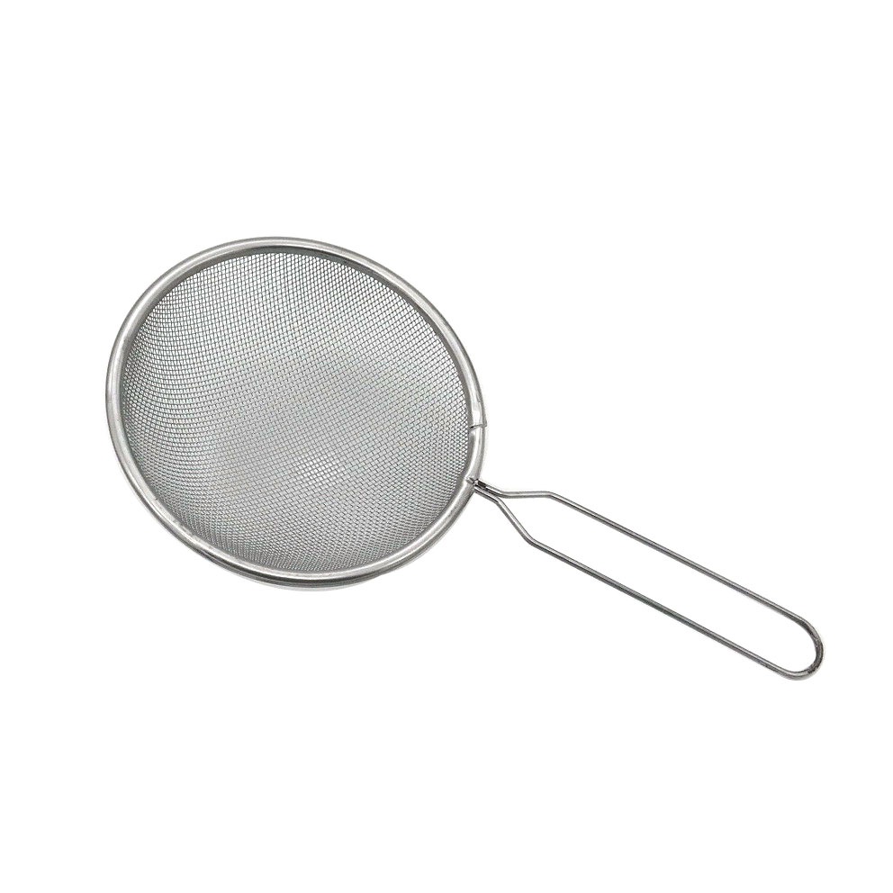 12cm Iron handle drain net spoon Hollow handle colander Oil grid debris filter goldfish spoon