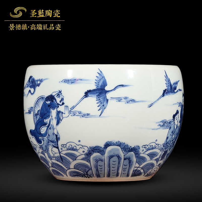 Eight immortals of jingdezhen ceramics hand - made of blue and white porcelain vase aquarium furnishing articles furnishing articles sitting room adornment