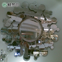 Neoclassical mirror porch mirror bathroom mirror fashion round Wall Wall modern living room dining room background wall decoration 0979