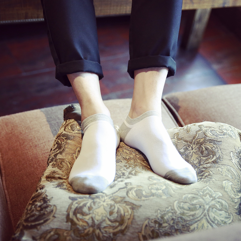 袜子男士船袜短袜棉袜冬季男袜低帮浅口隐形袜四季运动防臭篮球袜产品展示图5