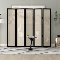 Chinese Classical Solid Wood Folding Screen Partition Xuan Guan Fashion Living Room Folding Screen Semi-Permeable Yarn Quality Restaurant Hotel Screen