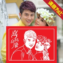 Portrait Photo Photo Photo Paper-cut to send foreigners to send friends to friends to send foreign business gifts