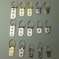 Photo frame clasp thick wire double hole ring cross stitch picture frame hardware adhesive hook accessories silver two hole hanging