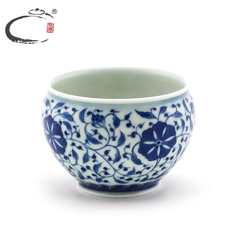 Old hand - made porcelain and auspicious system bound branch of jingdezhen ceramic cup cone sample tea cup all hand cups