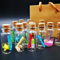 Mini Cork glass bottle small wishing bottle gift bottle collection bottle float bottle spice bottle