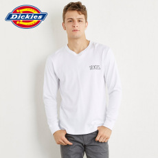 Футболка мужская dickies新品男式美国棉汗布长角牛印花长袖t恤 163m30wd38
