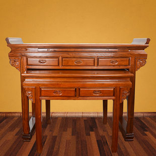 佛堂 慧鑫佛具 中案桌 佛堂实木供桌香樟木供桌 实木供柜观音佛台供柜