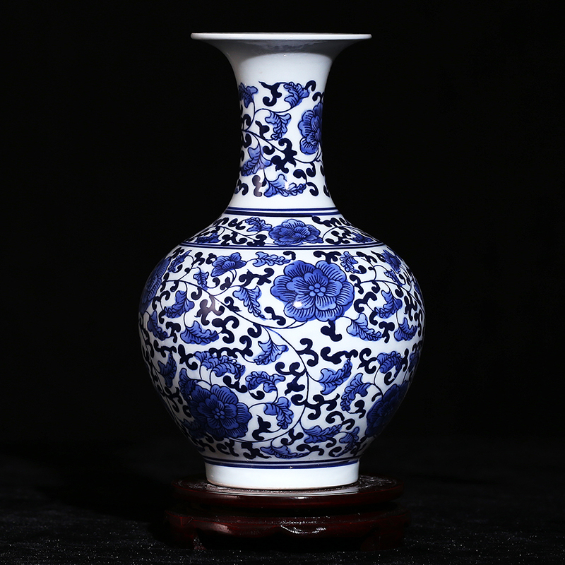 Hand - made porcelain of jingdezhen ceramics bound branch lotus I household contracted sitting room adornment handicraft furnishing articles vase