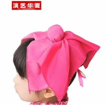 Childrens Chinese school performance Headdress Confucian towel Square Towel Three-character Sutra Disciple rule Pen ceremony book Children recite clothing Headscarf