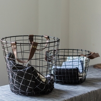 Wrought iron portable dirty clothes basket Dirty clothes basket Dirty clothes storage basket Laundry basket Toy storage basket storage basket storage frame