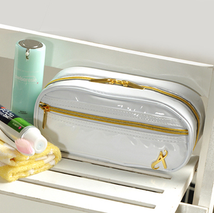 清新时尚外贸包简约漆皮小号女士洗漱包手拿化妆包牙刷毛巾收纳包