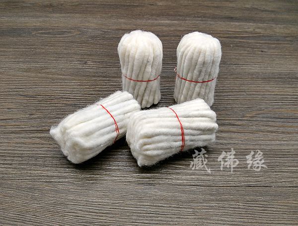 Buddhist supplies Small number of pure handmade quality cotton wick pure cotton crisp oil wick copper lamp special for the Buddha twist