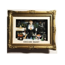 French tourism culture creative commemorative gifts boutique three-dimensional refrigerator paste Manet Welfare Bégeres bar