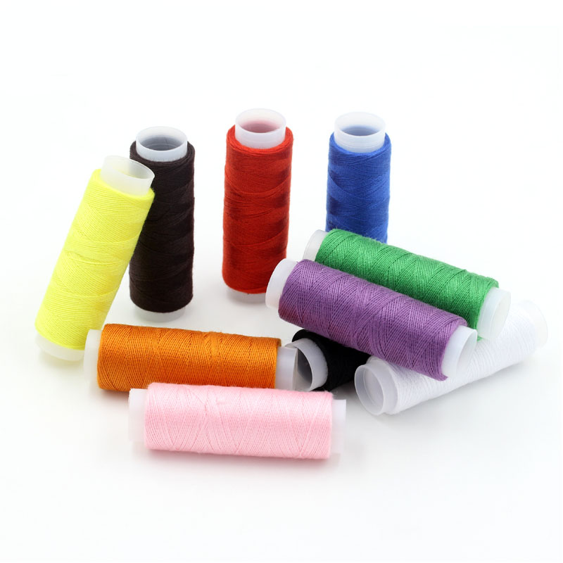 Jinda black and white multi-color polyester fiber sewing thread Household manual diy small roll sewing clothes needlework