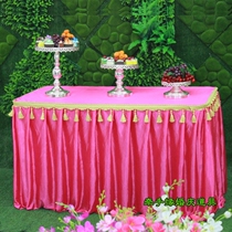 Wedding sign-in table table table curtain table tablecloth dim sum table fence welcome area layout of table Mantle props