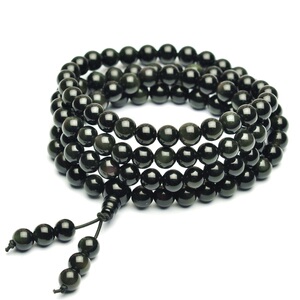 润玺黑曜石佛珠手链