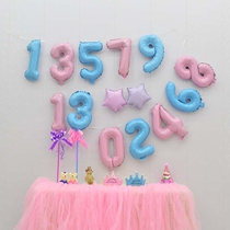 New product imitation of thin version of digital aluminum film balloon table fluttering baby child adult birthday party wedding