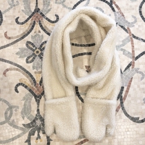 Granular cashmere Cashmere Clumsy Old Style Retro Big Slap Glove Scarf W