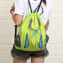 Drawstring shoulder bag for men and women light and easy folding storage bag waterproof large capacity travel drawstring backpack