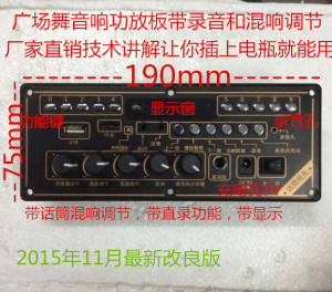 9V电瓶音箱卡拉OK拉杆音响功放板广场舞音响