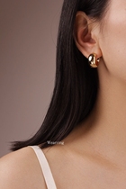 020 Spring and Summer European and American niche designer ins Net red blogger with simple fashion circle earrings