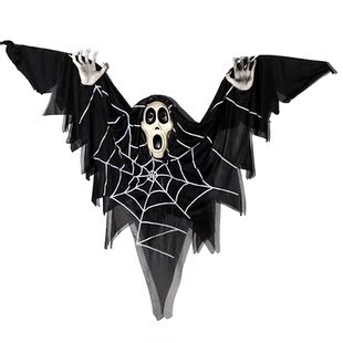 万圣节道具酒吧/ktv/鬼屋装饰恐怖发光鬼声控幽灵蝙蝠大吊鬼