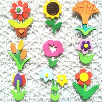Kindergarten classroom layout Primary School decoration wall stickers sponge paper flowers foam sunflower three-dimensional flowers flowers