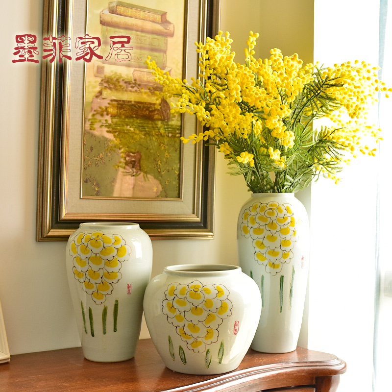 Jingdezhen modern new Chinese style ceramic vases, flower arranging TV ark, wine furnishing articles, the sitting room porch decoration decoration