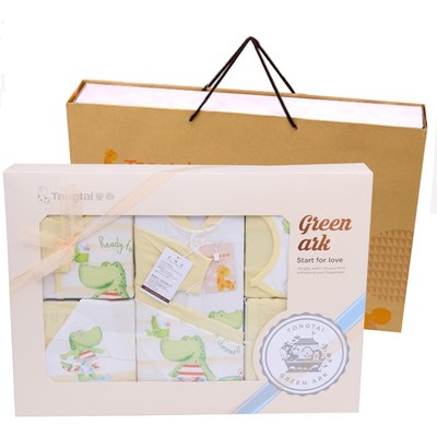 童泰新生婴儿衣服礼盒纯棉和尚服对开套装四季款9件套52码73码_7折