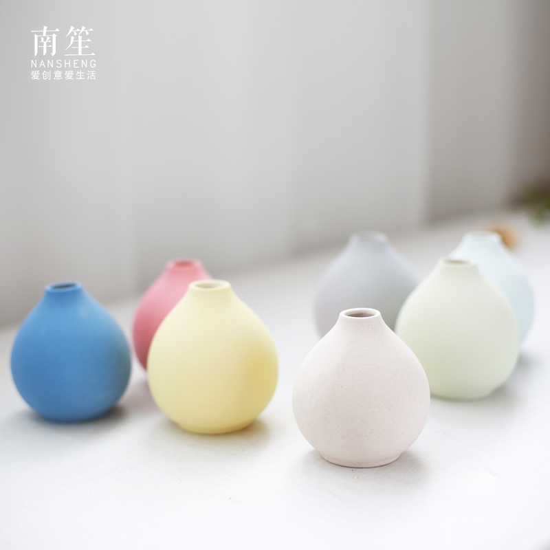 Nan sheng small pure and fresh and simple hydroponic furnishing articles colorful ceramics floret bottle of dried flowers flower arrangement creative living room decoration