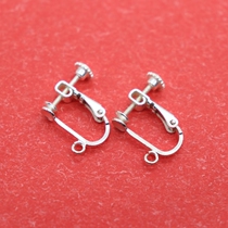 925 sterling silver earring accessories earless ear clip converter DIY earrings ear buckle open ring simple anti-allergy