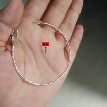 Ultra-fine ultra-flash silver bracelet without deformation creative hand-made 999 foot silver bracelet simple temperament girl gift