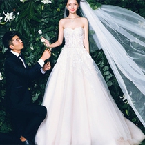 2023 new movie themed Costume Wedding photo lovers Forest Department Write True Photography Han version Smear Trailing wedding dress