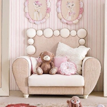 Childrens small sofa Cute princess girl bedroom child sofa Baby cartoon fabric European style leisure customization