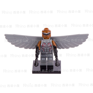 兼容乐高人仔第三方moc漫威超级英雄猎鹰Fa