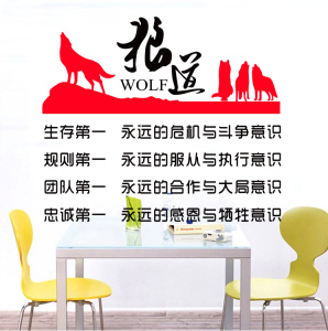 狼道 狼文化精神企业公司团队办公室文化墙贴
