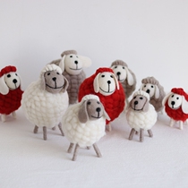 (Dream field Liangpindi) zakka handmade export of cute sheep felt small goat pendulum pieces gift