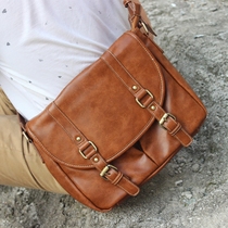 Retro trend shoulder bag mens shoulder bag Universal couple bag Japanese British back poor bag ipad bag