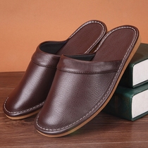 Haining home indoor slippers spring and autumn non-slip bag scalp drag men and womens floor four seasons thick-soled soft-soled shoes