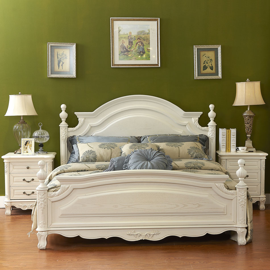 European Bed Double Bed Princess Bed Pastoral American Solid Wood Bed 1 8 M Jane European Light Luxury French Bed Modern Minimalist