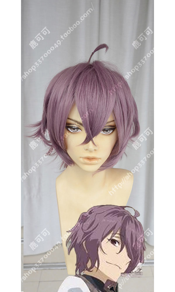 落第骑士英雄谭有栖院凪香芋紫红蓬松男款万用动漫cosplay假发