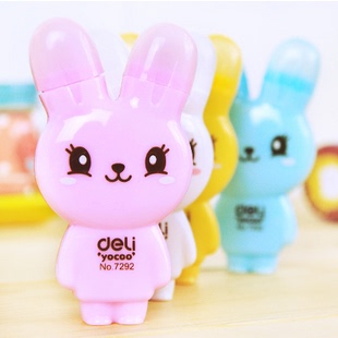 涂改液 得力涂改带7291韩国可爱卡通图 改正带修正贴 双功能:涂改液