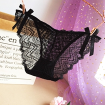 Day Lace Girl Cute Hollowed-out Underwear Feminine bowtie Fashion Temptation Triangle Pants Women Cotton Crotch