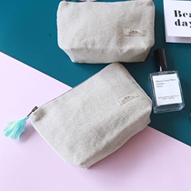 Small stature large capacity pure linen small bag handmade flow Su Aunt Towel Makeup Cashier Bag Full Sack